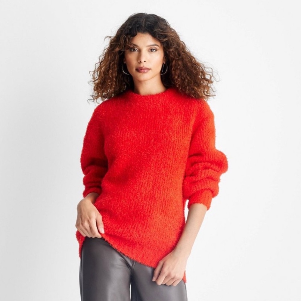 Crewneck Relaxed Teddy Sweater - Future Collective, Target